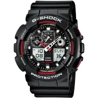 G-Shock GA 100 Uhr Black G-Shock Red, Größe: One Size