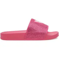 GUESS Badeslipper mit Strass, anatomisch geformter Innensohle und rutschfester Sohle für Strand oder Pool