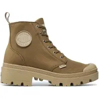 Palladium Grüne Pallabase Twill-37.5 Damenschuhe