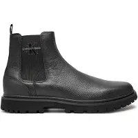 Calvin Klein Klassische Stiefeletten Eva Mid Chelsea Boot Lth YM0YM00750 Schwarz