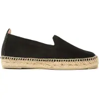 MANEBI' Espadrilles Suede Flat Espadrilles Schwarz 35