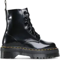 Dr. Martens Molly Damenschuhe Stiefeletten Schnürer Stiefelette Schwarz Freizeit, Schuhgröße:40 EU
