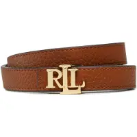 Lauren Accesorios für Damen. 412912038002 Beidseitig tragbarer Ledergürtel mit braunem Logo (L), Lässig
