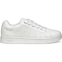 Geox J ECLYPER BOY Atmungsaktive Jungen Sneaker mit Klettverschluss Weiß