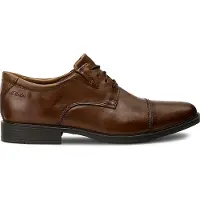 Clarks Schnürschuhe Tilden Cap mit OrthoLite-Fußbett 5234 Dark Tan Lea 41