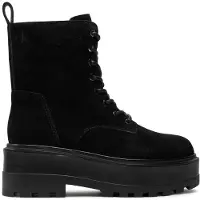Calvin Klein Jeans Schnürstiefeletten Flatform Zip Laceup Mg S YW0YW01554 Schwarz 40