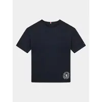 Tommy Hilfiger T-Shirt Crest Logo KB0KB08675 D Dunkelblau Regular Fit