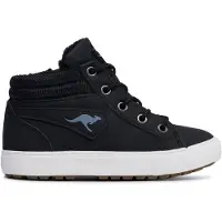 Kangaroos Kavu I High-Top Kinder Sneaker Uni schwarz gefüttert Winterschuhe, Schuhgröße:32 EU