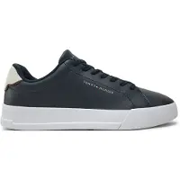 Tommy Hilfiger TH Court LTH Detail Ess Sneakers Laag - Blauw - Maat 43