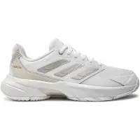 Adidas Tennisschuh PERFORMANCE "COURTJAM CONTROL 3", Damen, Gr. 40, cloud weiß, silber metallic, grau one, Synthetik, Textil, Schuhe Tennisschuh, für Hartcourt, All-Court, Topseller