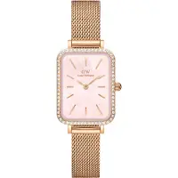 Daniel Wellington Damenuhr Quadro Lumine Lünette Melrose Pink 40 Damen DW-DW00100669