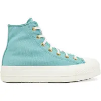 Converse Sneakers aus Stoff Chuck Taylor All Star Lift Platform Gold A11495C Türkisfarben 41