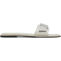 Calvin Klein Pantoletten Flat Slide W/Buckle - Lth HW0HW02490 Grau 38