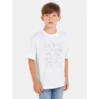 Calvin Klein Jeans T-Shirt Inst Ck Aop IB0IB02106 Weiß Boxy Fit
