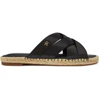 Tommy Hilfiger Pantoletten Satin Espadrille Mule FW0FW08502 Schwarz 37