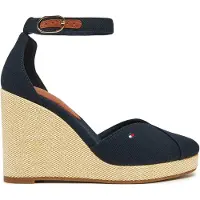 Tommy Hilfiger Halbschuhe Flag High Wedge Espad Closed Toe FW0FW08494 Dunkelblau 41