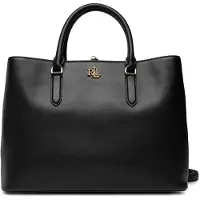 Lauren Accesorios für Damen. 431876724004 Leder Tragetasche Satchel Marcy aus schwarzem Leder (OSFA), Lässig