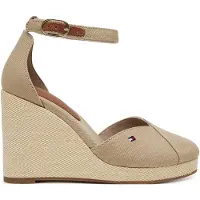 Tommy Hilfiger Halbschuhe Flag High Wedge Espad Closed Toe FW0FW08494 Beige 41