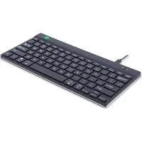 R-Go Tools Tastatur Compact break, USB/USB-C, QWERTZ Deutsch, L 285 x H 10 mm, schwarz