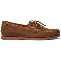 Ralph Lauren für Herren. 803932219002 Merton Bootsschuhe aus braunem Leder (41), Wohnung, Schnürsenkel, Lässig, Klassisch