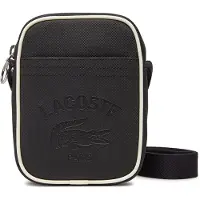 Lacoste Umhängetasche Vertical Crossover Bag Abimes Farine schwarz