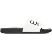 EA7 Unisex. 7X000108_AF15118 Flip-Flops Maxilogo weiß, schwarz (46), Wohnung, Keine, Strandbekleidung