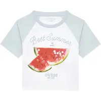 GUESS T-Shirt J5GI06 K8HM4 Weiß Boxy Fit