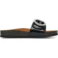 Caprice Damen Pantoletten aus Leder mit Schließe, Schwarz (Black Patent), 39 EU