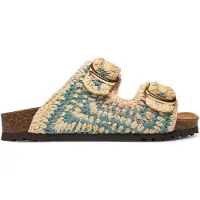 Scholl Slipper Noelle Crochet Lt Damen Yellow Petrol Nude-Schuhgröße 41