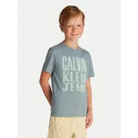 Calvin Klein Jeans T-Shirt Slogan Graphic IB0IB02459 Blau Regular Fit 152