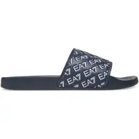EA7 Unisex. 7X000109_AF15125 Flip-Flops All Over Logo navy (46), Lässig, Synthetisch, Strandbekleidung, Marine