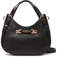 GUESS Elegante schwarze Damen-Handtasche mit vielseitigen Details und Fächern