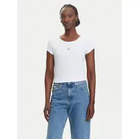 Calvin Klein Jeans T-Shirt LV047C200G Weiß Slim Fit 40