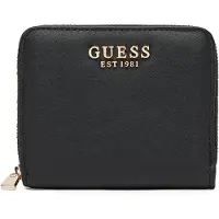 GUESS Damen Geldbörse Schwarz: Praktische Brieftasche mit Reißverschluss