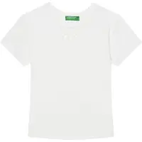 United Colors of Benetton T-Shirt 3P4ZC10O0 Weiß Slim Fit