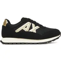 Armani Exchange für Damen. XW002150AF19388MC077 Turnschuhe Ax schwarz (36), Wohnung, Schnürsenkel, Lässig