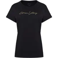 Armani Exchange für Damen. XW001457AF10356MC021 T-shirt XW001457AF10356 schwarz (S), Lässig, Baumwolle, Kurzarm