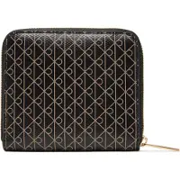 Calvin Klein Geldbörse "AOP SQUARE ZIP AROUND" Geldbeutel, Damen Portemonnaie mit Monogramm-Print
