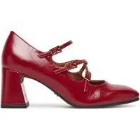 Tamaris Damen Pumps, Rot, aus Kunstleder, mit Schnallen, Größe 36, 3,5 cm Absatz