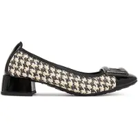 Hispanitas für Damen. HI254318 Leder-Schuhe Oporto schwarz (38), 3 bis 5 cm, Keine, Lässig