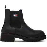 Tommy Hilfiger Klassische Stiefeletten Tjw Chelsea Leather Boot EN0EN02825 Schwarz