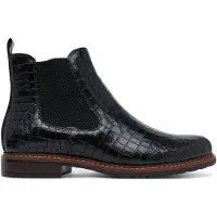 Tamaris Damen Boots Leder, schwarz, 42 EU