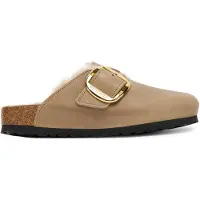 Birkenstock Damen Slipper Boston Big Buckle - Beige - Größe 37