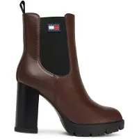 Tommy Hilfiger für Damen. EN0EN02831 Braune elegante Lederstiefeletten (36), 5 bis 8 cm, Keine, Lässig