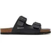 Brinkmann 601141 Herren Damen Pantoletten Clogs Uni, Größe:36 EU, Farbe:Schwarz