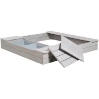 Roba sandkasten Outdoor + junior 117,5 x 70 cm Holz grau