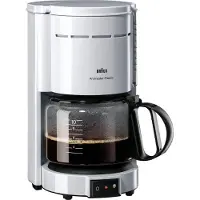 Braun KF 47/1 WH, Filterkaffeemaschine, Gemahlener Kaffee, 1000 W, Weiß