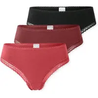 Schiesser String "Modern Multipacks" 3er Pack, Spitzenbänder, Baumwollmischung, Single Jersey