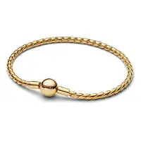 Pandora 564028C00-23 - runder Verschluss Flügel-Kettenarmband - Gelbgold Vergoldung - 23 cm