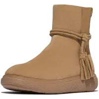 FitFlop Boots IQ-Comff Tassel Suede Short Boots Damen Camel-Schuhgröße 37